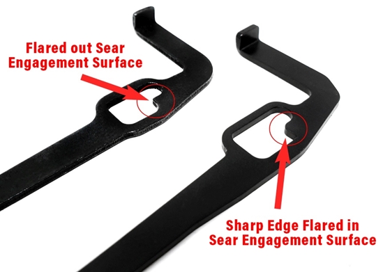 KEL TEC SUB 2000 Trigger Bar Engagement Surface Comparison
