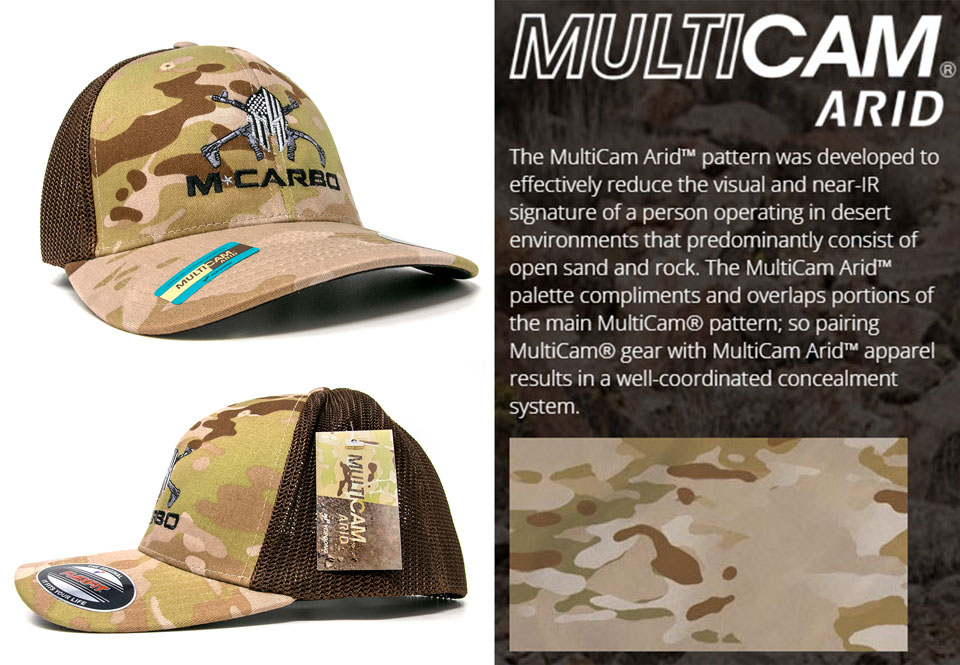 M*CARBO Brown Mesh Hat MultiCam Arid Pattern