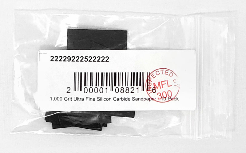 1,000 Grit Ultra Fine Silicon Carbide Sandpaper - 10 Pack - 22229222522222