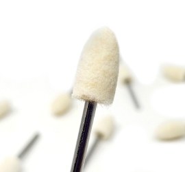 Bullet Shaped Felt Polishing Bits - 10 Pack Feed Ramp Polishing Bit, Bullet Shaped Polishing Bit, Felt Polishing Bit, Dremel Polishing Bit, Rotary Tool Felt Bit, Gun Detailing Bit, Felt Buffing Bit, Precision Polishing Tools