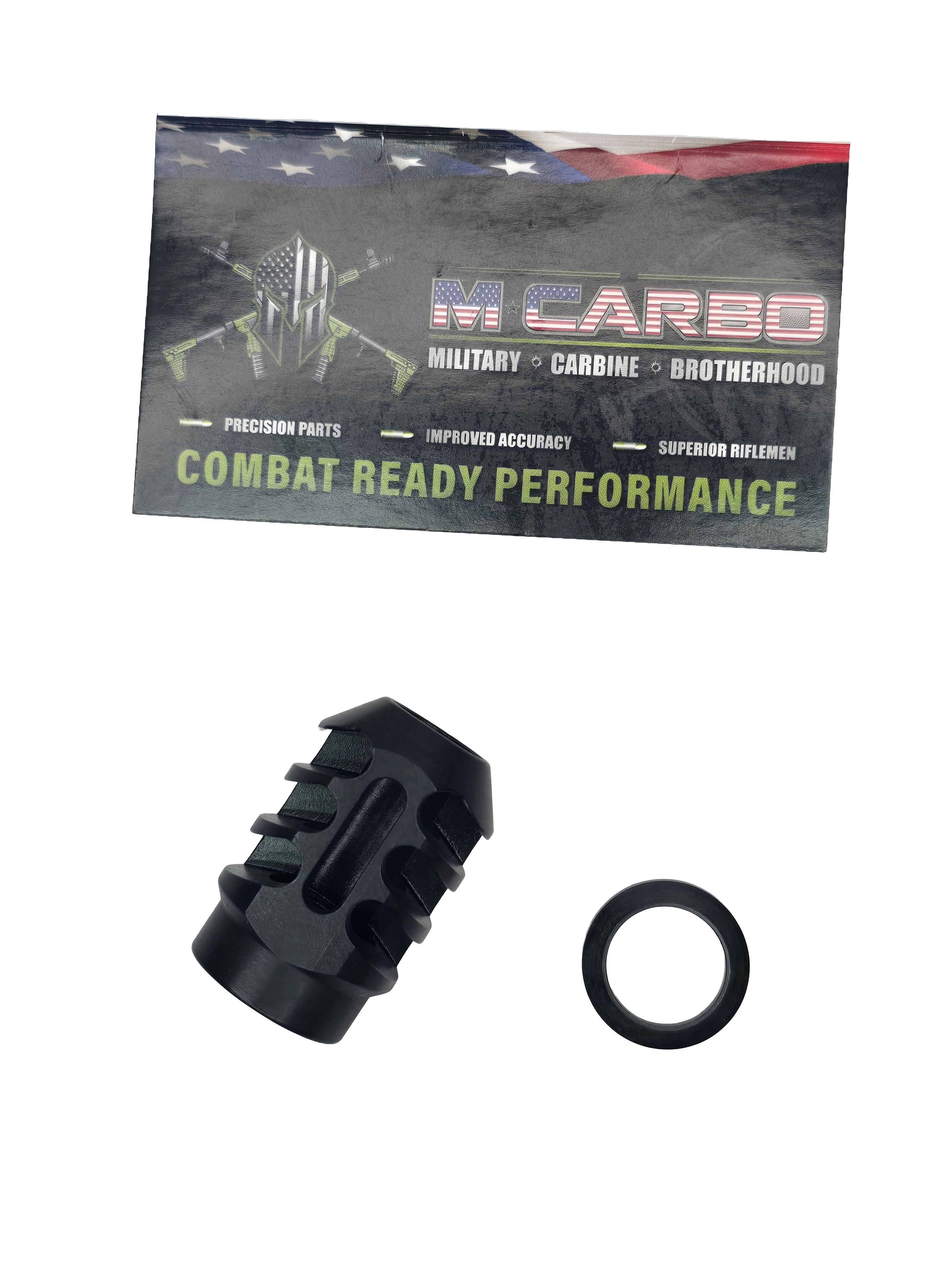 KEL-TEC SUB-2000 Muzzle Brake (10mm Only) kel-tec sub 2000 10mm muzzle brake, sub 2000 gen 2 recoil upgrade, 10mm recoil reduction muzzle brake, mcarbo muzzle brake sub 2k, keltec sub 2000 accessories, sub 2000 muzzle rise control, 10mm tactical brake