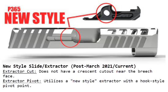 SIG P365 Old Style Slide vs New Style Slide