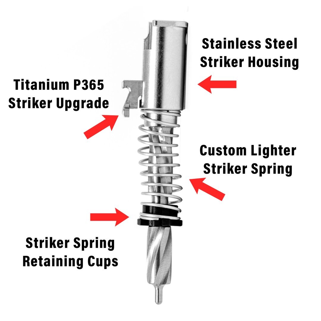 Sig P365 Titanium Striker Assembly | CNC Upgrade + Slide Cap Lock