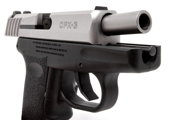 SCCY CPX-3 Pistol with Slide Locked Back