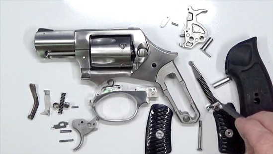 A Disassembled Ruger SP101 Revolver
