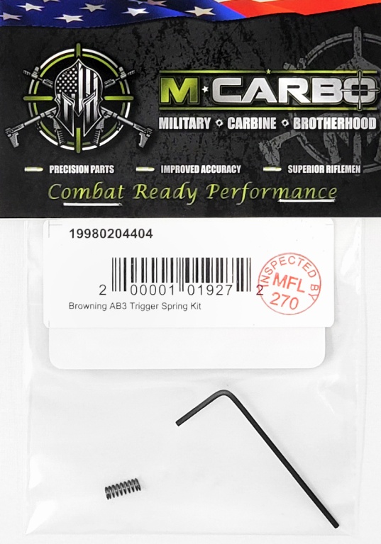 Packaged Browning AB3 Trigger Spring Kit M*CARBO