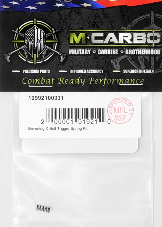 Packaged Browning X-Bolt Trigger Spring Kit M*CARBO