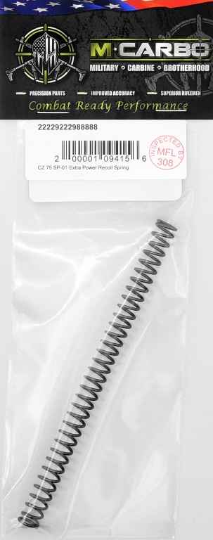 Packaged CZ 75 SP 01 Extra Power Recoil Spring M*CARBO