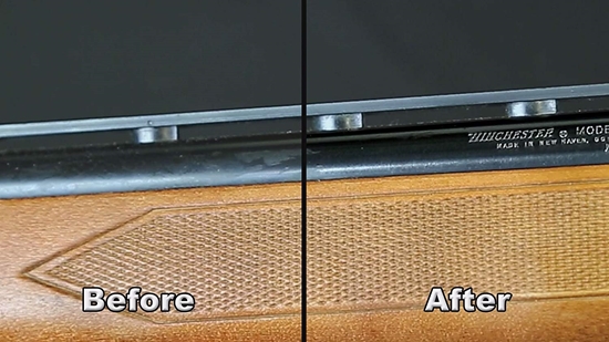 Before and After Polishing of Winchester Rifle
