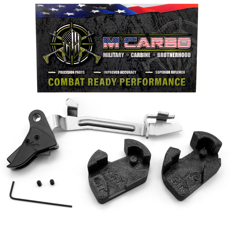 M*CARBO G43,G43X & G48 Flat Trigger Upgrade for Glock Slim Frame Pistols - 200044226641110