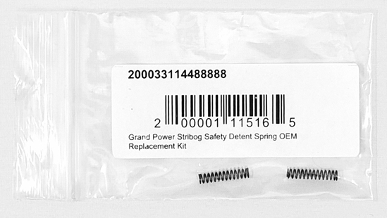 Packaged Grand Power Stribog Safety Detent Spring OEM Replacement Kit M*CARBO