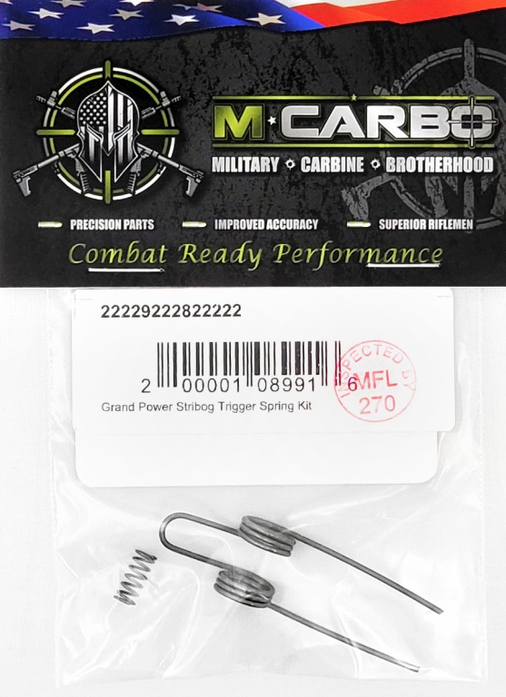 Packaged Grand Power Stribog Trigger Spring Kit M*CARBO