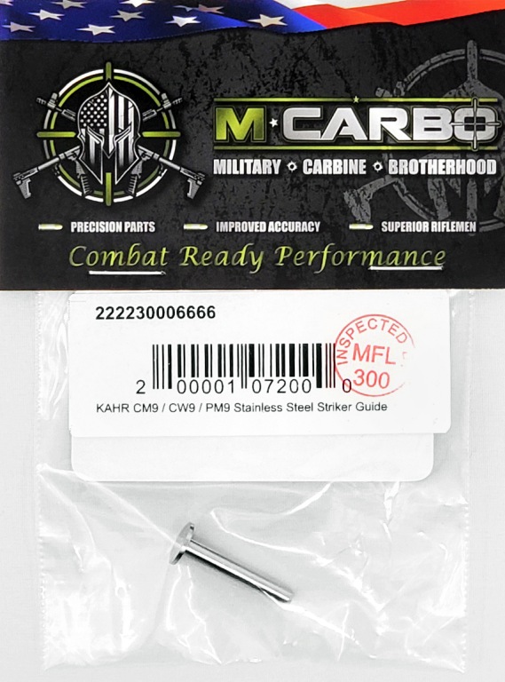 Packaged KAHR CM9/CW9/PM9 Stainless Steel Striker Guide M*CARBO