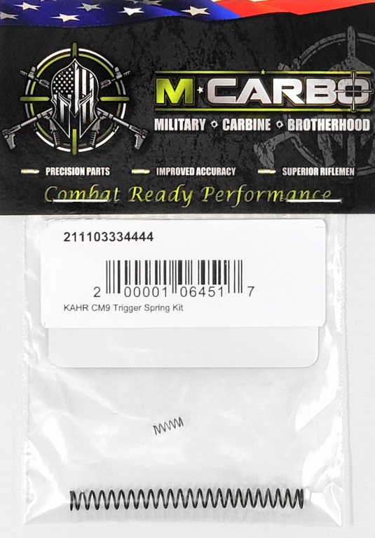Packaged KAHR CM9 Trigger Spring Kit M*CARBO