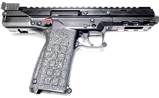 Overhead View of Right-Facing KEL TEC CP33 with Rubber Adhesive Grips Attached