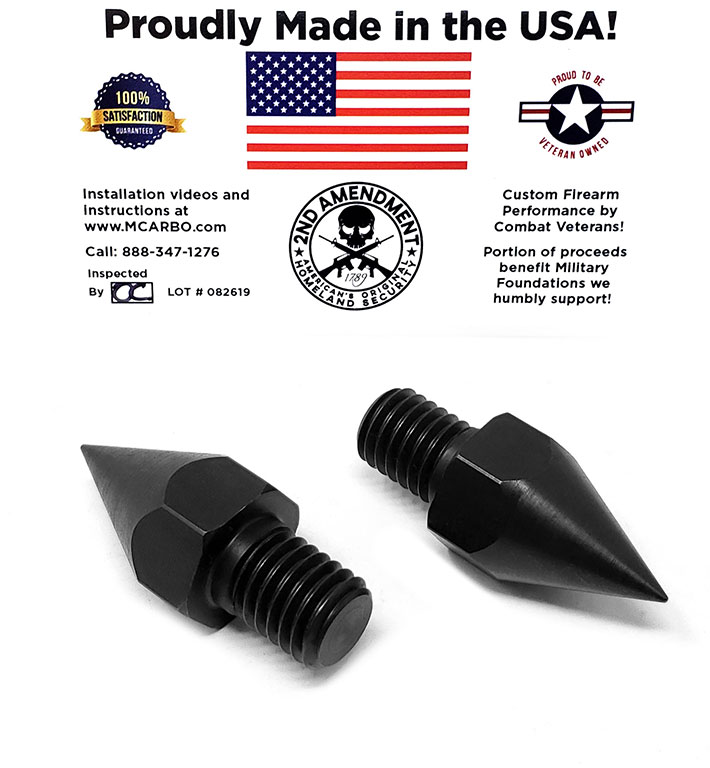 Black Oxide Coated Steel Bayonet Spikes M*CARBO