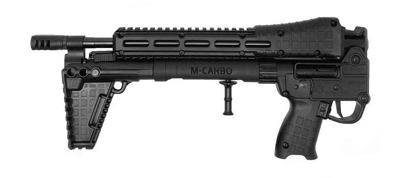 Folded KEL TEC SUB 2000 with M*CARBO Bolt Tube Cover Installed