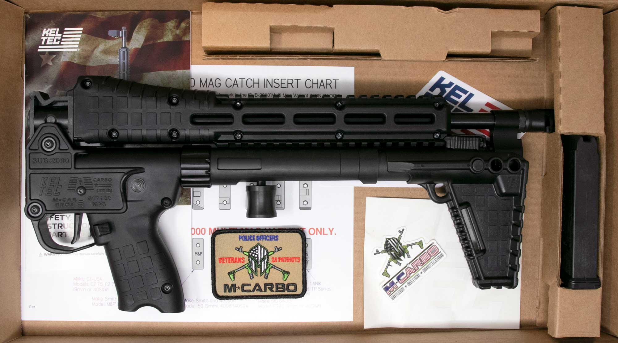 Overhead View of KEL TEC SUB 2000 Gen 2 M-SERIES in Box