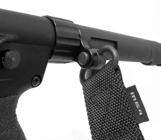 KEL-TEC SUB-2000 Single Point Sling Mount and Sling Attached to Plastic Collar