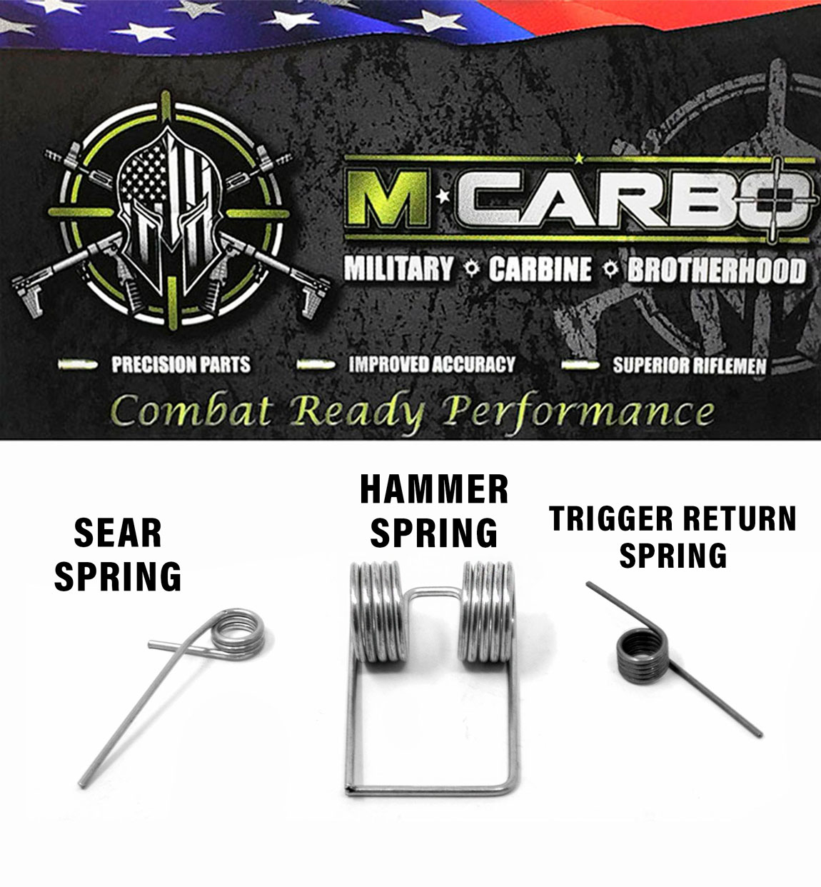 Labeled KEL TEC SUB 2000 Trigger Spring Kit - Sear Spring, Hammer Spring and Trigger Return Spring