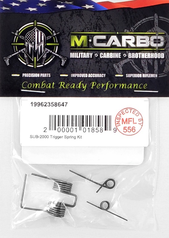 Packaged KEL TEC SUB 2000 Trigger Spring Kit M*CARBO