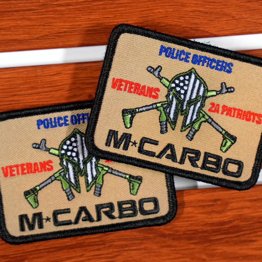 Two M*CARBO Brotherhood 2A Patriot Patches