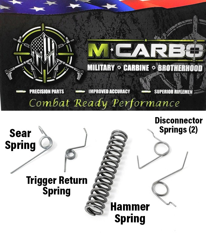 Labeled Marlin 795 Trigger Spring Kit - Hammer Spring, Sear Spring, Two Disconnector Springs and Trigger Return Spring