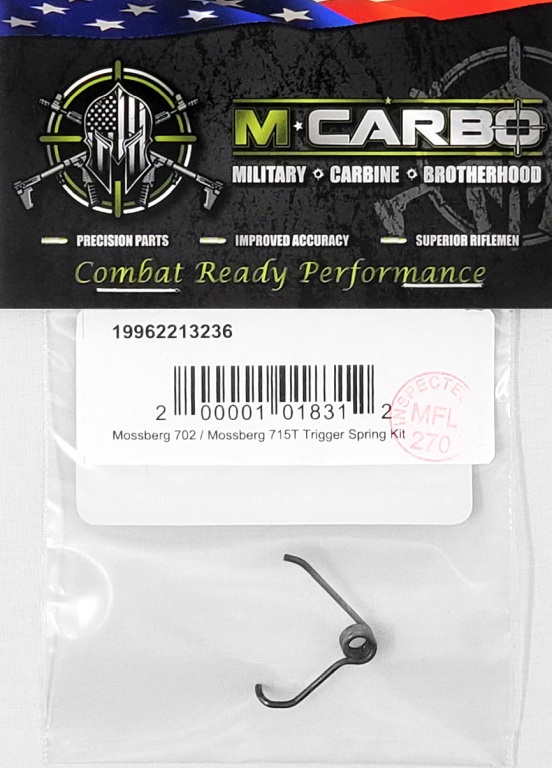 Packaged Mossberg 702/Mossberg 715T Trigger Spring Kit M*CARBO