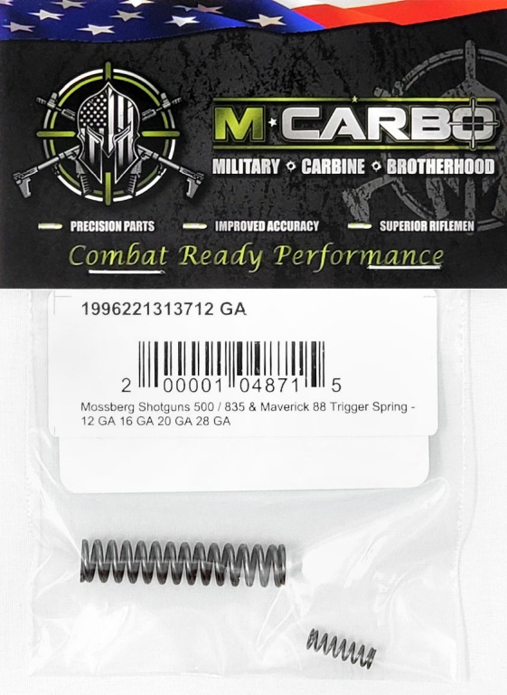 Packaged Mossberg 500/835 and Maverick 88 Trigger Spring Kit M*CARBO