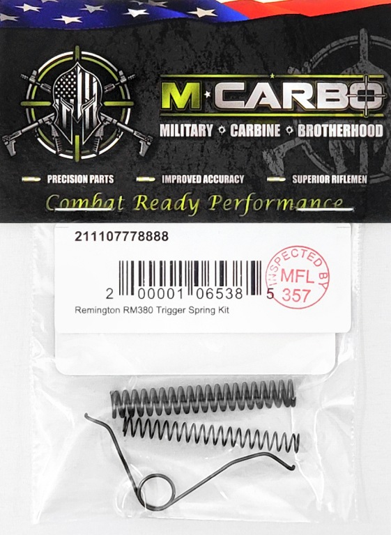 Packaged Remington RM380 Trigger Spring Kit M*CARBO