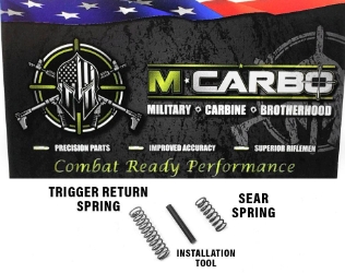 Labeled Ruger 10/22 Trigger Spring Kit - Trigger Return Spring, Sear Spring and Installation Tool