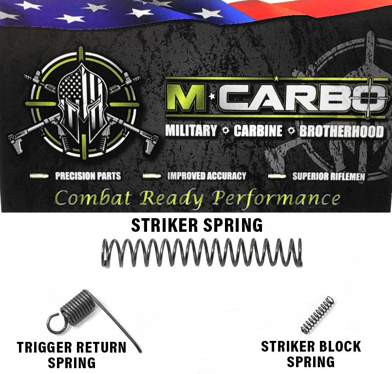 Labeled Ruger LC9s Trigger Spring Kit - Trigger Return Spring, Striker Spring and Striker Block Spring