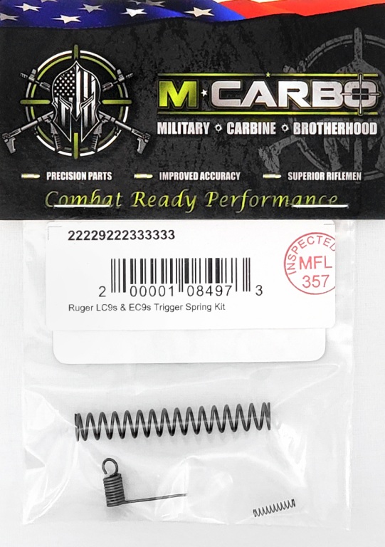 Packaged Ruger LC9s & EC9s Trigger Spring Kit M*CARBO