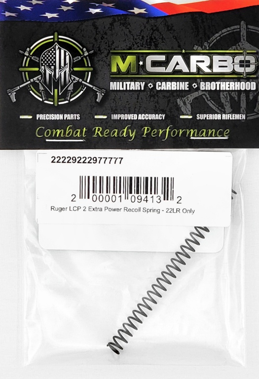 Packaged Ruger LCP 2 Extra Power Recoil Spring M*CARBO