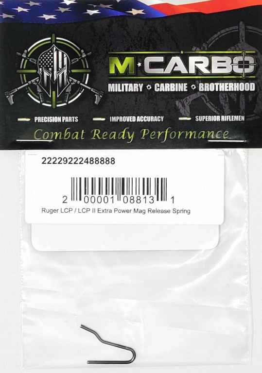 Packaged Ruger LCP / LCP II Extra Power Mag Release Spring M*CARBO