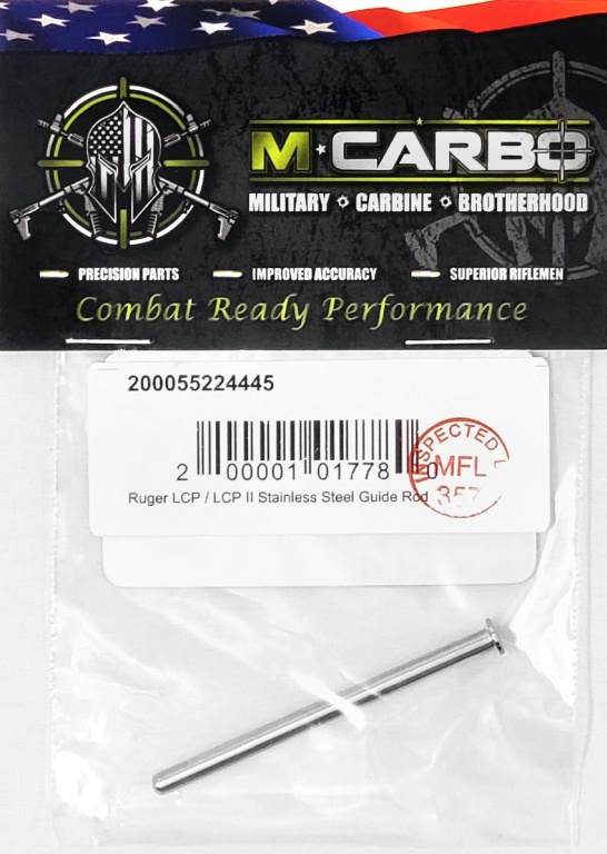 Packaged Ruger LCP / Ruger LCP II Stainless Steel Guide Rod M*CARBO