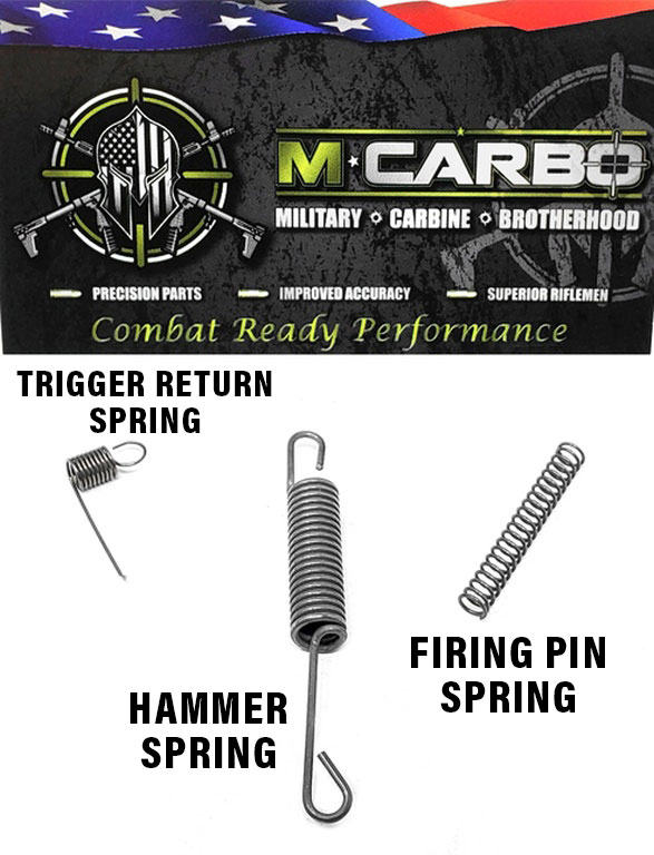 Labeled Ruger LCP Trigger Spring Kit - Trigger Return Spring, Hammer Spring and Firing Pin Spring