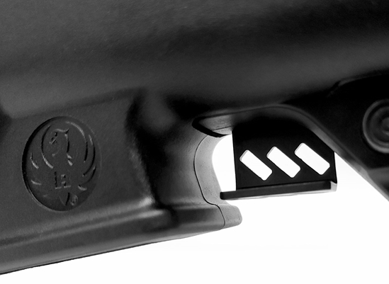 Ruger PC Carbine Bolt Stop Upgrade Installed in PC Carbine - Back