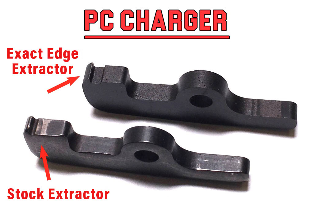 Stock Ruger PC Charger Extractor Edge Comparison Graphic