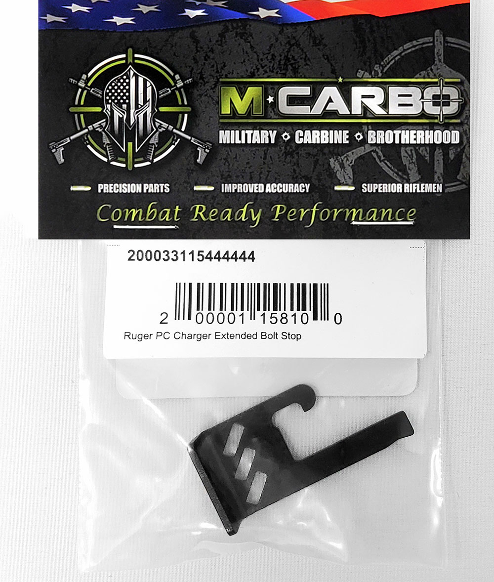 Packaged Ruger PC Charger Extended Bolt Stop M*CARBO