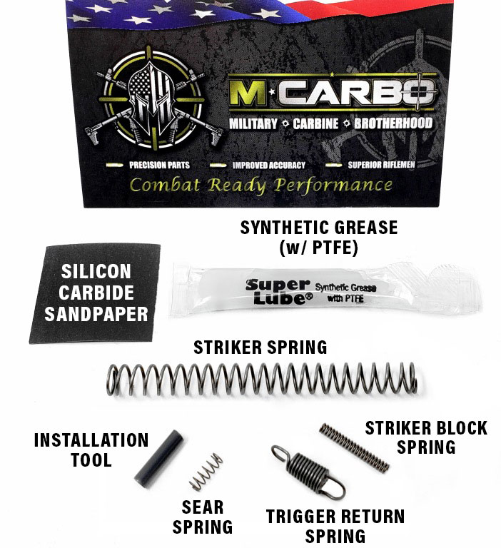 Labeled Smith and Wesson M&P Trigger Spring Kit M*CARBO