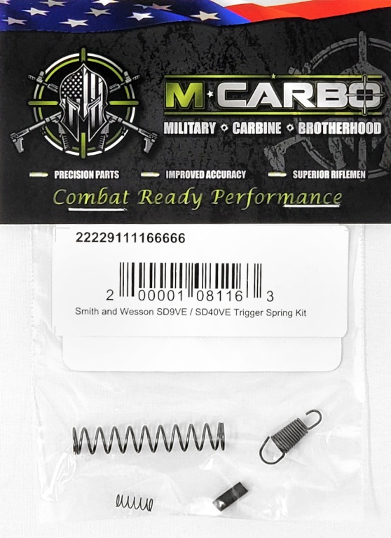 Packaged Smith and Wesson SD9VE/SD40VE Trigger Spring Kit M*CARBO