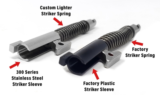 Springfield Hellcat Stainless Steel Striker Upgrade Factory Comparison