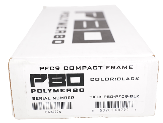 P80 PFC9 Compact Frame - R&D Firearm Auction  - P80-CA34774-AUCTION