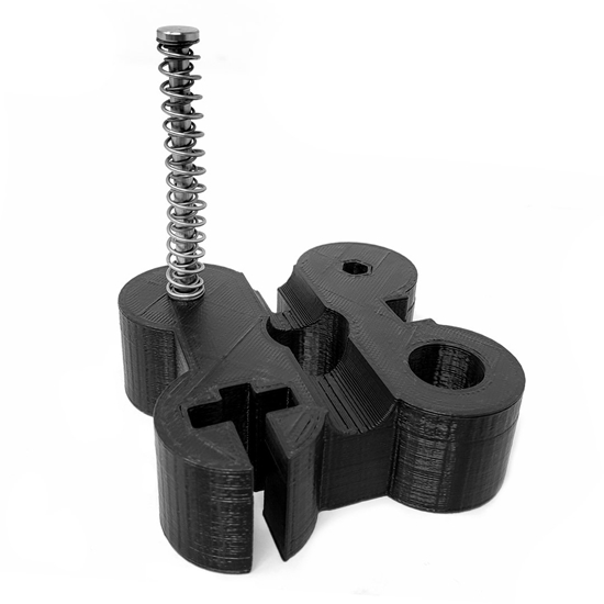Gunsmith Bench Block with Recoil Spring Assembly Inserted M*CARBO