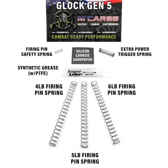 Glock Gen 5 Labeled Trigger Spring Kit M*CARBO