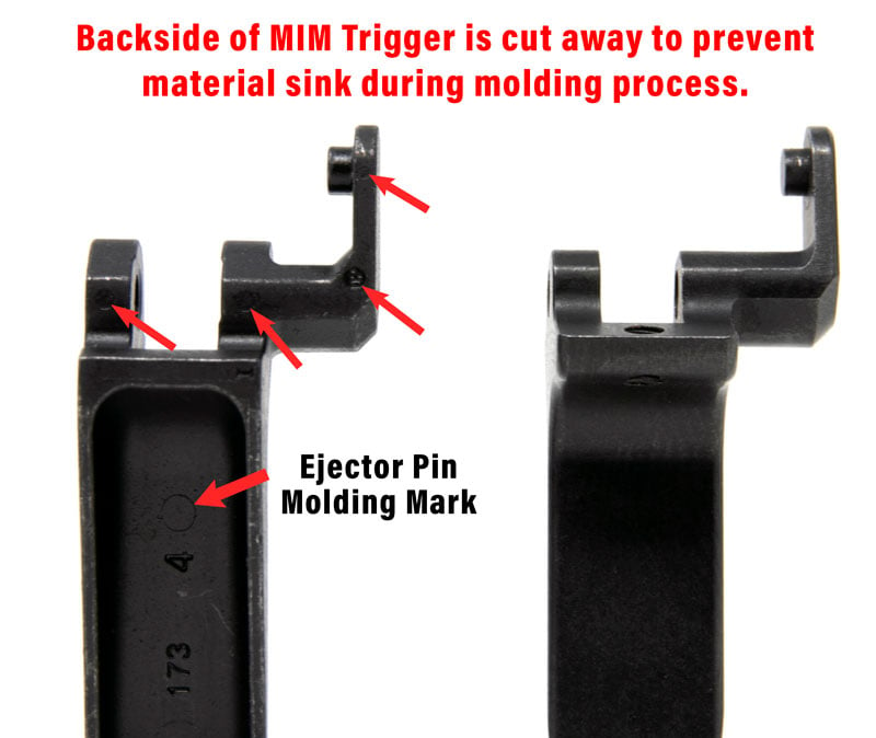 Sig Sauer Factory Flat MIM Trigger Molding Marks Graphic
