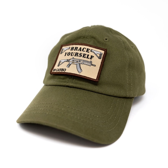 Brace Yourself Patch on Green Hat