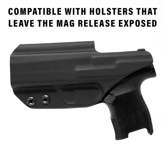 Sig P365 Extended Mag Release used with Holster