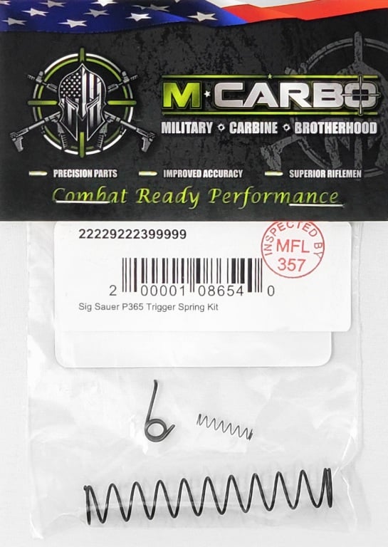 Packaged Sig Sauer P365 Trigger Spring Kit M*CARBO